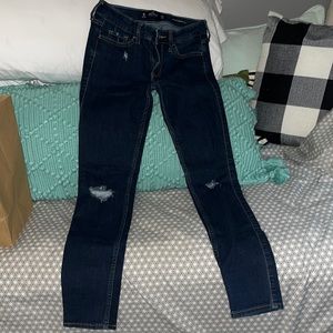 Hollister jeans low rise super skinny crop